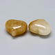 Натуральный желтый авантюрин сердце пальмового камня&nbsp;LS-G-F637-11C-2
