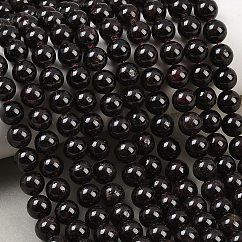 Круглые бусины пряди гранат природный, 8 мм, отверстие : 1 мм, около 46 шт / нитка, 15 дюйм