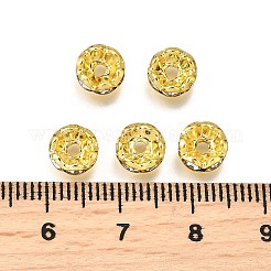 Латунные бусины-разделители из хрусталя класса А&nbsp;RB-A006-7MM-G