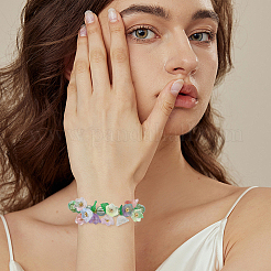 150 шт. 10-цветные прозрачные двухцветные стеклянные бусины&nbsp;GLAA-LT0001-04E