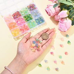 144 г двухцветных прозрачных стеклянных бусин&nbsp;GLAA-YW0005-26