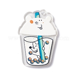 Прозрачные акриловые подвески с принтом&nbsp;TACR-G042-01B