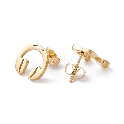 Наушники из нержавеющей стали 304 и асимметричные серьги в виде музыкальных нот&nbsp;EJEW-E163-13G