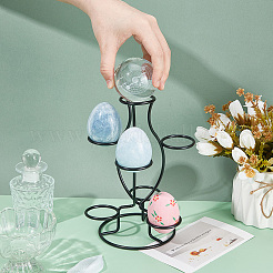 Железные подставки для пасхальных яиц с 7 слотом&nbsp;ODIS-WH0058-21B-EB