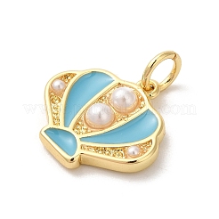 Подвески из латуни с эмалью в стойку&nbsp;KK-Z056-35G-02