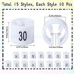 150 шт. 15 стиля пластиковых маркеров размера одежды и брюк&nbsp;KY-CP0001-28A