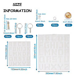 2шт силиконовые Молды для алфавита&nbsp;DIY-CW0001-09