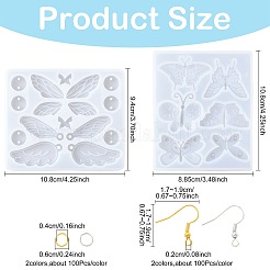 2 шт. 2 вида силиконовых форм для украшения в виде бабочек своими руками&nbsp;DIY-FS0010-05