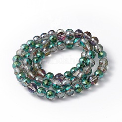 Прозрачные стеклянные бусины гальваническим пряди&nbsp;EGLA-F151-HP01