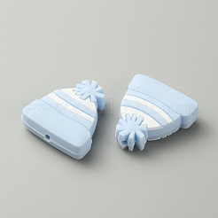 Силиконовые бусины на рождественскую тематику SIL-WH0001-56G