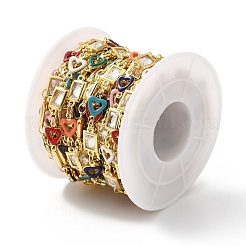 Эмалированные цепочки в виде сердечек ручной работы CHC-M024-20G