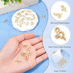 26 шт. 26 стиля латунных подвесок с микропаве из кубического циркония&nbsp;KK-TA0002-92