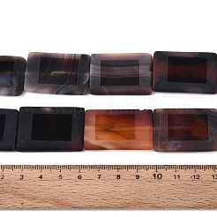 Окрашенные естественный агат бисер пряди&nbsp;G-T144-25B-03