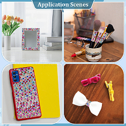 6 ярд 6 стиля блестящие стеклянные стразы горячей фиксации&nbsp;DIY-ME0001-84