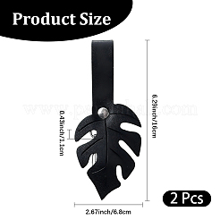 2 шт. зажимы для кардигана из искусственной кожи с листьями&nbsp;JEWB-CL0001-01C