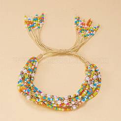 Браслеты из плетеных бусин в богемном стиле&nbsp;FS-WG2B627-01