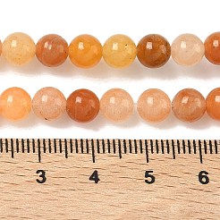 Натуральный красный авантюрин шарик нити&nbsp;G-P257-02-6mm-01