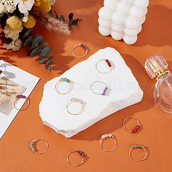 16 шт. 8 стиля смешанных колец из драгоценных камней&nbsp;RJEW-UN00051