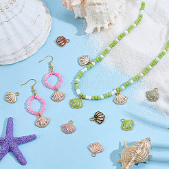 70шт 7 цвета подвески из цинкового сплава с эмалью&nbsp;ENAM-PH0003-23