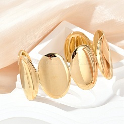 Овальные браслеты-манжеты из нержавеющей стали 304&nbsp;LS-BJEW-L610-14G