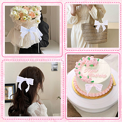 4 рулон двухцветной сетчатой ленты с жемчужной окантовкой из АБС-пластика для изготовления бантов&nbsp;OCOR-CY0002-80