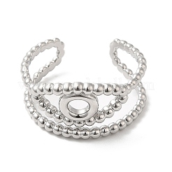 Не тускнеющее полое кольцо-манжета из нержавеющей стали 304 от сглаза для женщин&nbsp;RJEW-I098-09P