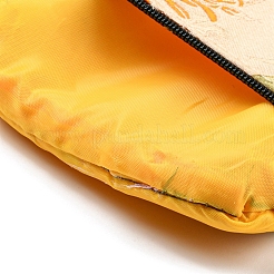 Мешочки на молнии из ткани в китайском стиле с цветочным узором для хранения ювелирных изделий&nbsp;LS-AJEW-D063-01D