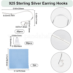 10 пара 925 крючка для сережек из стерлингового серебра&nbsp;STER-BBC0006-84