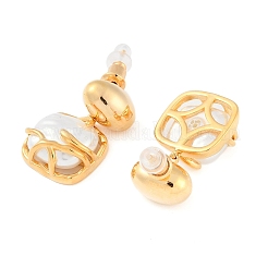 Латунь болтающиеся серьги&nbsp;LS-EJEW-L288-003G