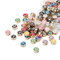 104шт 26 цвета сплава эмалевые бусины&nbsp;ENAM-YW0001-75