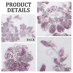 Цветочная вышивка полиэстером пришить аппликации&nbsp;PATC-WH0012-32B