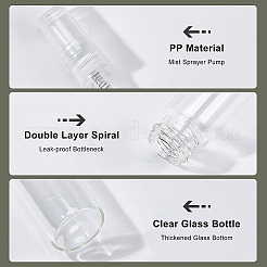 30шт 3мл 5мл 10мл стеклянный флакон-спрей с полипропиленовой пластиковой крышкой&nbsp;MRMJ-BC0002-75