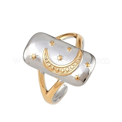 Двухцветные манжетные кольца из нержавеющей стали 304&nbsp;RJEW-S635-01GP-04