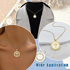 6 шт. 6 стиля латунные подвески с микропаве и кубическим цирконием&nbsp;KK-CJ0004-11