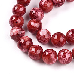 Выпечка окрашенные стеклянные бусины&nbsp;X1-DGLA-N003-10mm-A02