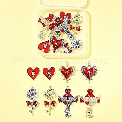 16шт 8 стиля подвески из сплава с эмалью&nbsp;FIND-FS0003-88