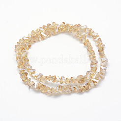 Стеклянные бусины с гальваническим покрытием &nbsp;EGLA-J143-B-PL03