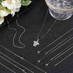 12 шт. набор из цепочек-змеек из нержавеющей стали 304 для мужчин и женщин&nbsp;NJEW-SC0001-26