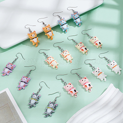 8 пара сережек-подвесок из нержавеющей стали 304&nbsp;EJEW-UN00014