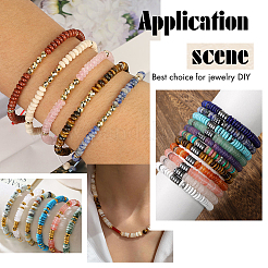 1 нить бусин из натурального белого нефрита&nbsp;G-PA0001-46