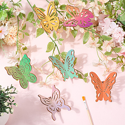 Бабочка незаконченные деревянные украшения для поделок&nbsp;DIY-SP0006-44