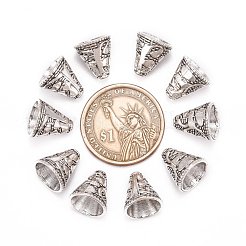 Тибетский стиль конус сплава шарик шапки&nbsp;PALLOY-I112-09AS