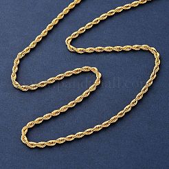 Ожерелья из цепочек из нержавеющей стали 304 толщиной 3 мм&nbsp;NJEW-P338-01A-G