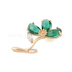 Латунь стекло кулоны&nbsp;KK-B100-041G-08