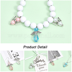 30 шт. 6-х видов подвесок из перламутрового стекла&nbsp;HJEW-CA0001-32