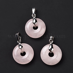 Природного розового кварца подвески&nbsp;G-E059-01P-05