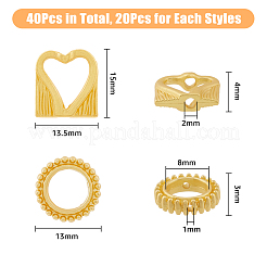40 шт. 2-х стилевая оправа из бисера из сплава&nbsp;FIND-DC0002-72