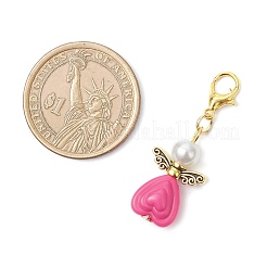 Подвесные украшения в виде ангелов из непрозрачного акрила&nbsp;HJEW-JM04409-01