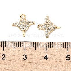 Латунные микропаве прозрачные кубические циркониевые подвески&nbsp;X-KK-R219-14G