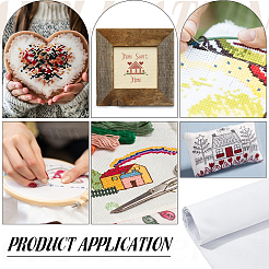 Ткань для вышивки крестом из полиэстера 18ct&nbsp;EMBR-WH0007-004